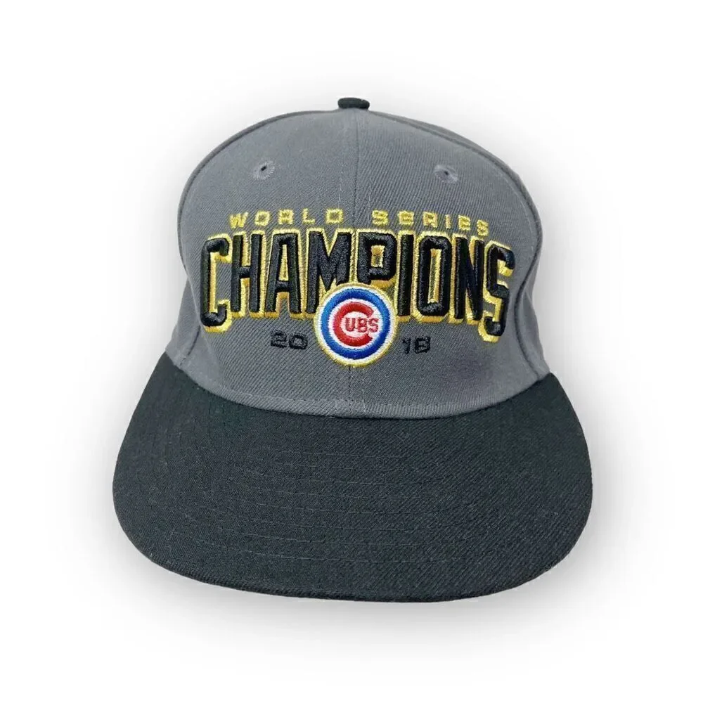 Chicago Cubs 2016 World Series Champions Hat Cap 6 7/8 Gray New Era 59Fifty